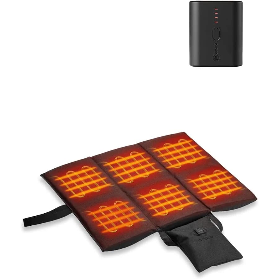 Cuscino del sedile riscaldato con batteria Coprisedile riscaldato USB pieghevole per sedia da ufficio Stadio da campeggio