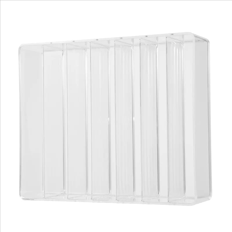 AUAU-Organizer per palette di ombretti - Supporto per organizer per tavolozze in acrilico per trucco diviso a 7 sezioni per trucco cosmetico Vanity