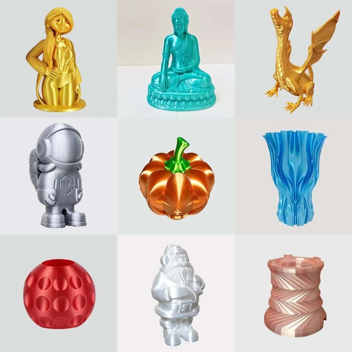 JAYO Pla plus Silk 5Rolls 3D Filament 5.5kg Texture 1.75mm Tolerance ±0.02mm PLA+ SILK Printing Material for FDM 3D Printer