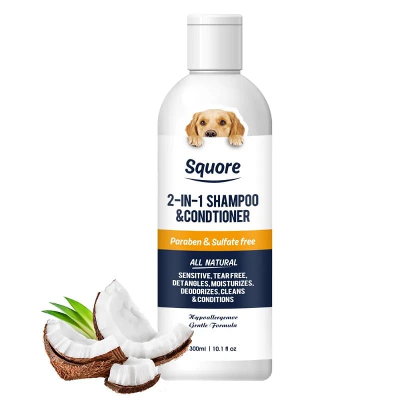 Shampoo balsamo per animali domestici deodorante da 300 ml Formula idratante naturale con equilibrio PH Schiuma da bagno ipoallergenica delicata per cani e gatti