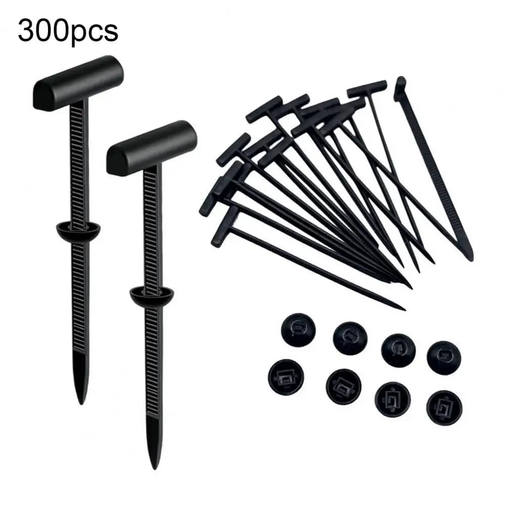300 pezzi Fibbia per fascette in nylon Elementi di fissaggio in nylon resistente ai raggi UV Fibbia per fascette in nylon resistente Supporto per fascette con zip autobloccanti