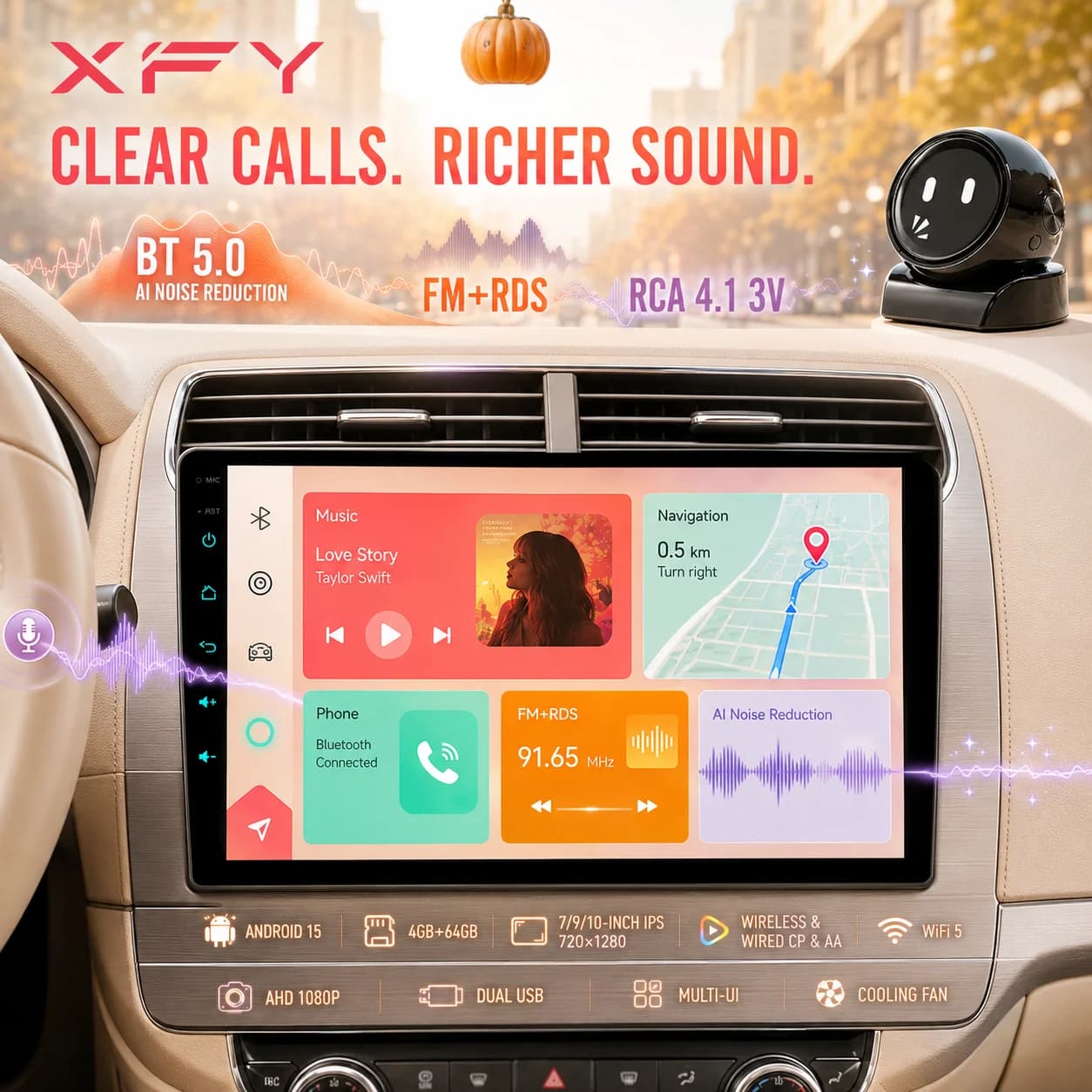 2Din Car Radio Carplay Android 15 4G 64G Multimedia Video Player 7/9/10 Inch For Nissan Kia Honda VW Hyundai Fiat Toyota Ford