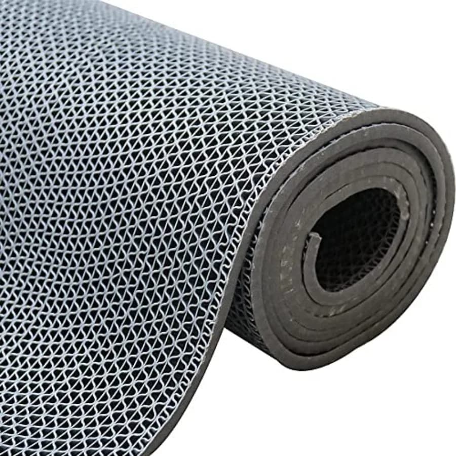 Tappetino Antiscivolo Drenante 3x10Ft in PVC a Rete Cava per Piscina, Bagno, Doccia e Aree Umide, Spessore 0,22'' Versatile H