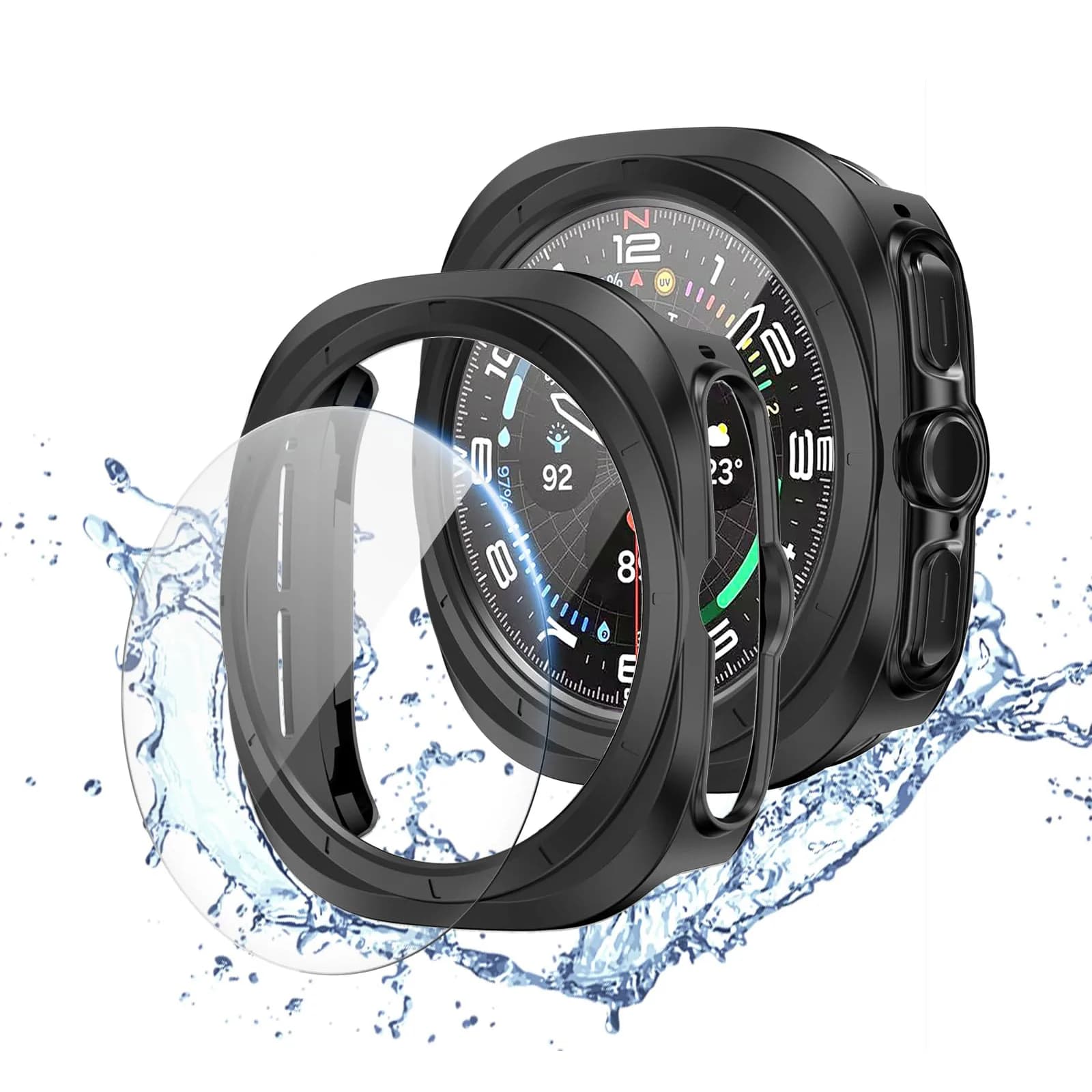 Custodia in vetro temperato + PC per Samsung Galaxy Watch 7 Ultra 47mm pellicola protettiva per schermo paraurti galaxy Watch Cover ultra 47mm