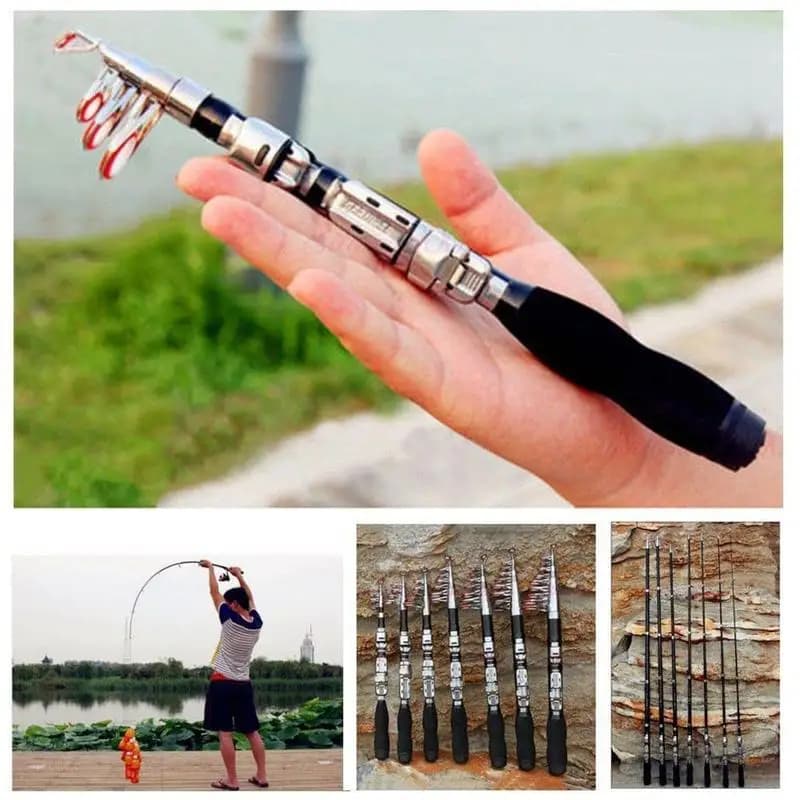 1M Adjustable Telescopic Fishing Rod Practical Reinforce Fiberglass Fishing Pole Outdoor Portable Fishing Rods