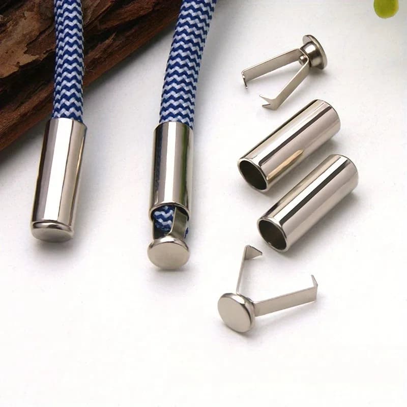 10 pcs cable locks durable metal clip adjustable secure fastening for shoe laces sweatshirts with hood craft diy organization cables