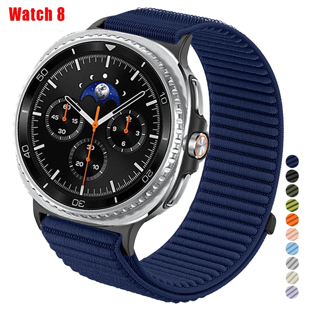 Cinturini da polso in nylon Wave per Samsung Galaxy watch 8 40mm-44mm/8 classic 46mm Smart Bracciale Samsung Galaxy Watch Strap Accessori