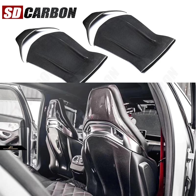 Copri Schienale in Fibra di Carbonio per Mercedes Benz A45 CLA45 GLA45 C43 C63 E43 E63 Classe A CLA GLA-AMG