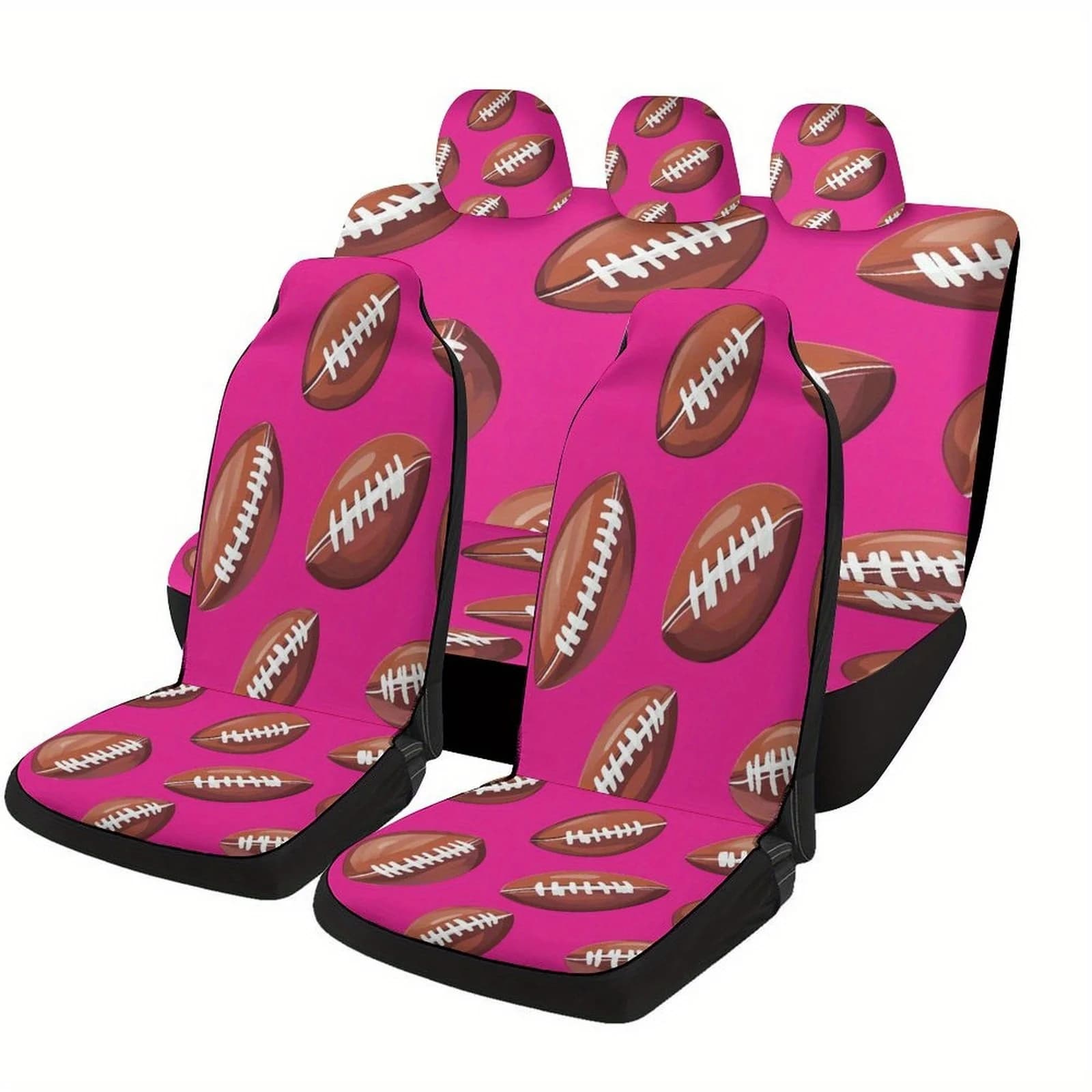 Set di coprisedili per auto a tema modello calcio per la maggior parte delle auto, set completo di coprisedili decorativi alla moda, universali