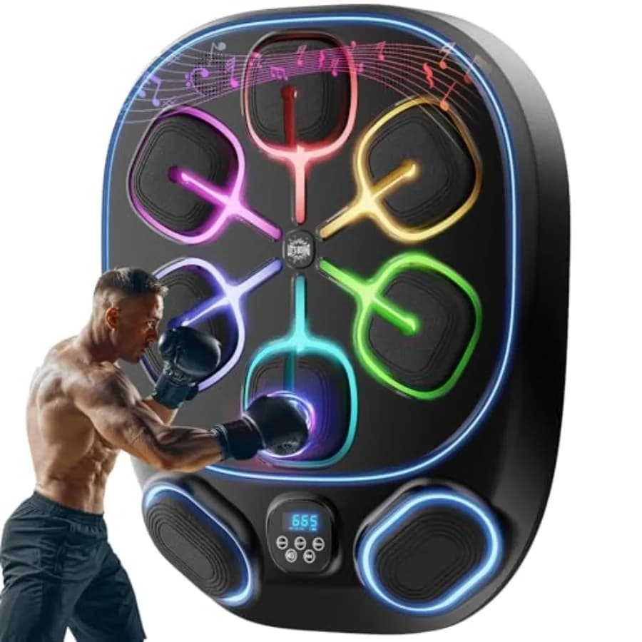 FIAMEARMOR 2025 Adult Musical Boxing Machine, Fitness Equipment, Durable Boxing Bag - Large