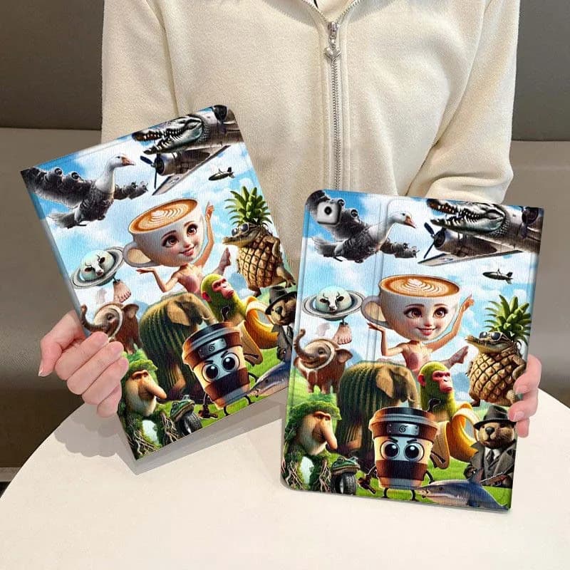 Custodia per Tablet Anime Tungtungtungtung per iPad Pro Air Mini 1 2 3 4 5 6 7 7th 8th 9th 10th 11th 10.2 9.7 10.5 10.9 11 2024 2025