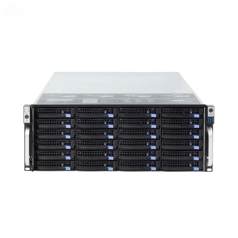 Archiviazione super enorme 4u 24 alloggiamenti hotswap rack NVR NAS server chassis S46524 con mini sas da 6 GB 6xsff8087 backplane