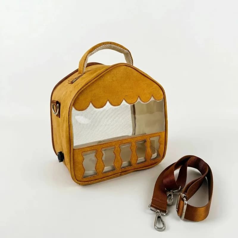 Parrot Outdoor Carrier Portable Bird Bag Winter Windproof Anti-Escape for Budgies Cockatiels Small Pets Mice Retro Style
