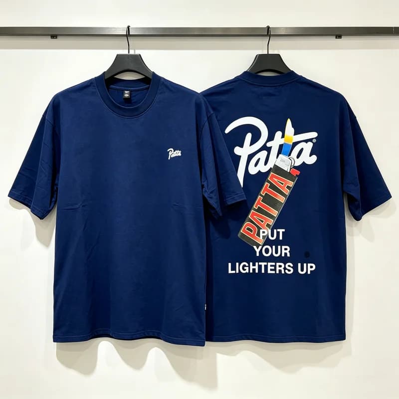 Put Your Lighters Up Print PATTA T Shirt Men Women summer daily Short Sleeve High Quality Print Streetwear T-shirt Tops Tees