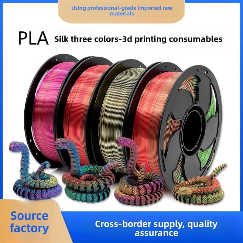 Silk PLA 3D Printer Filament, Dual/Tricolor Laser Silk PLA, 1.75mm Diameter