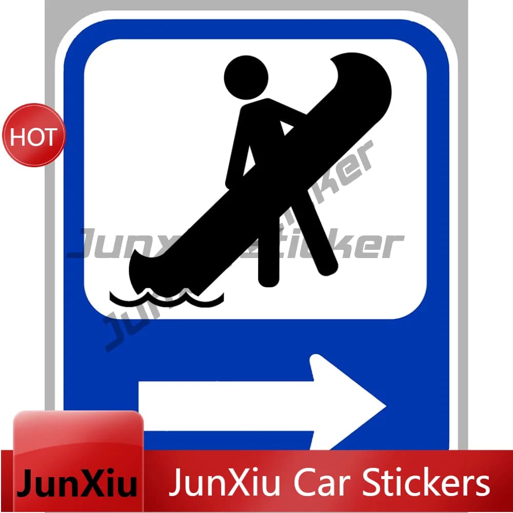 Vintage Pvc Decal Zone De Mouillage Canoe Kayak Right Camping For Outdoor Toolbox Travel Trailer Camping Gear Box Uv