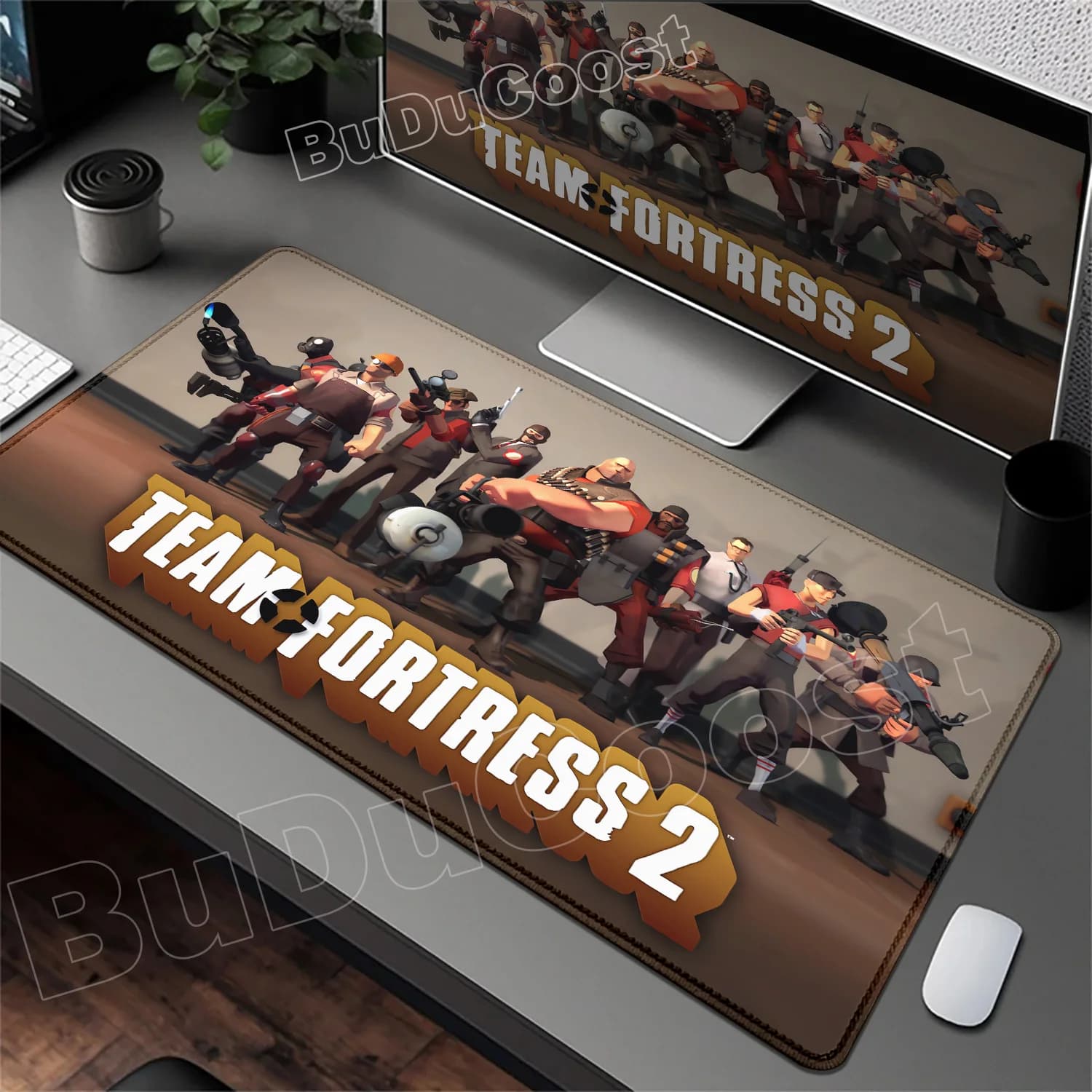 Tappetino per mouse HD Printing T-Team F-Fortress 2 Tappetino per mouse da tavolo Tappetino per mouse da scrivania per laptop Xxl Tappetino per tastiera in gomma antiscivolo da gioco 900x400