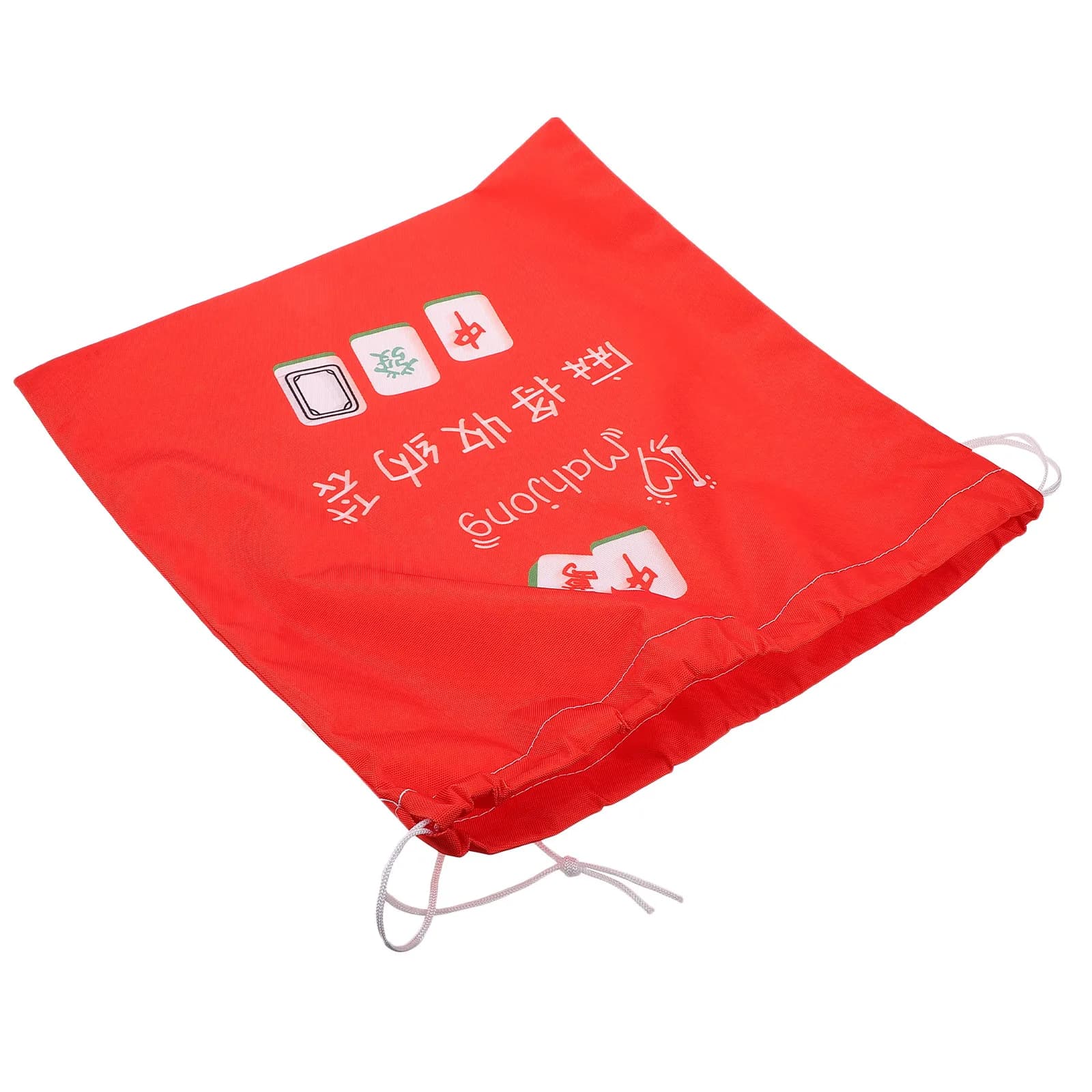 Borsa portaoggetti Mahjong in tessuto Oxford con chiusura a coulisse, organizer portatile per tessere, semi e accessori, pieghevole da viaggio per Mahjong