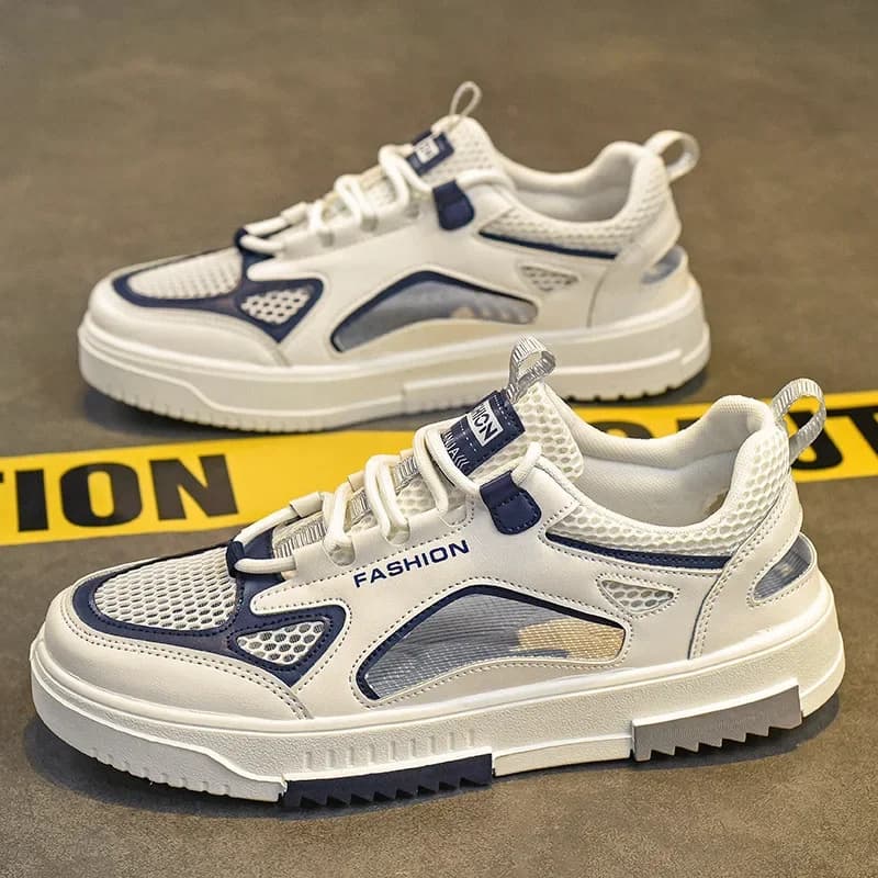 Scarpe vulcanizzate da uomo traspiranti Stringate Scarpe da corsa per esterni Comodi sandali da uomo Mesh Sneakers casual Estate Nuovo Tenis