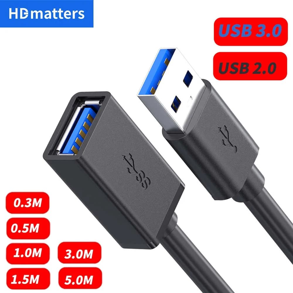 Cavo di prolunga USB 2.0/USB 3.0 USB 2.0 Cavo USB 3.0 da maschio a femmina Cavo di prolunga USB 2.0/USB 3.0 Tipo A da maschio a femmina USB 3