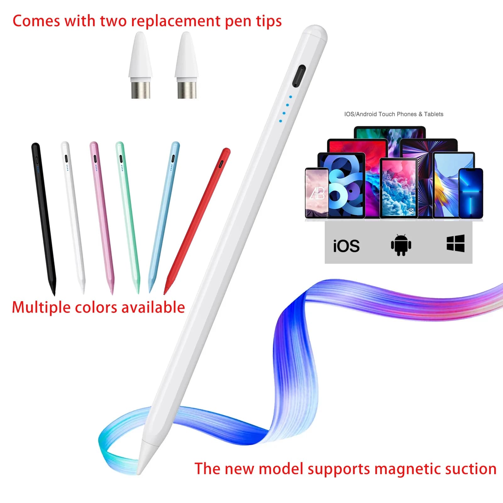 NUOVO stilo universale per Android IOS penna touch screen capacitiva per iPad Apple Pencil per Huawei Xiaomi Tablet e penna per telefono