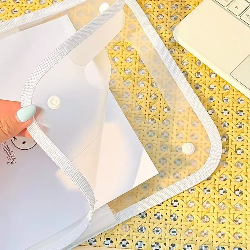 Cute Miffy A4 Accordion File Organizer Large Capacity Multi-Layer Portable Handle Folder Exam Paper Document Storage Carry Bag