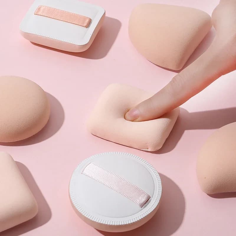 Soft Cute Makeup Puff Set, Dry Wet Combined Cosmetic Sponge Cushion, Foundation Cream Blender, Portable Makeup Tools Accessories