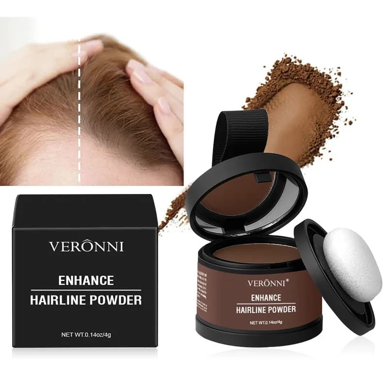 Dust for hair attachment instantly hides hair dust at hair root touch to thin hair for women and men, dust makeup for hair attachment shadow