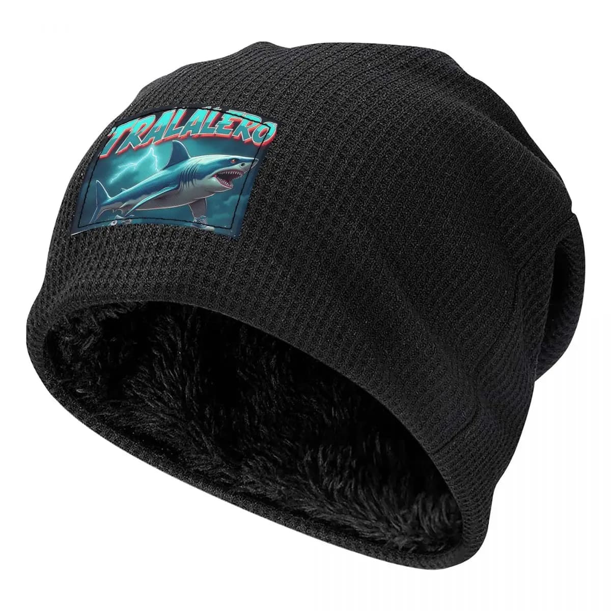 Tralalero Tralala Bootleg Brainrot Beanies Caps Fleece-Lined Bonnet Hat Warm Fashion Autumn Winter Outdoor Skullies Hats