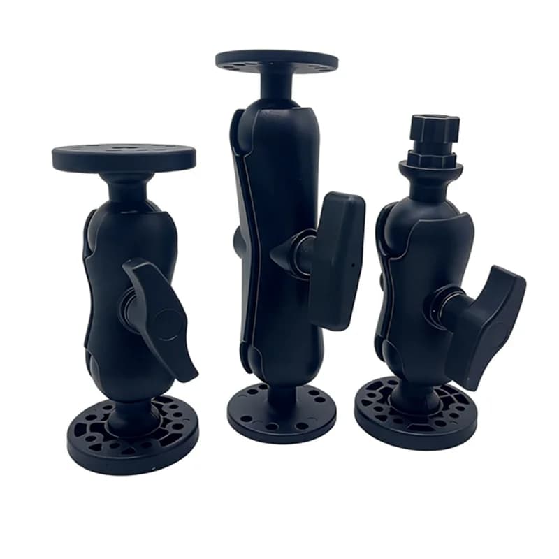 Supporto di montaggio combinato con testa a sfera da 1,5 pollici, base rotonda con doppio attacco per Garmin, TomTom, GPS, attrezzatura fotografica