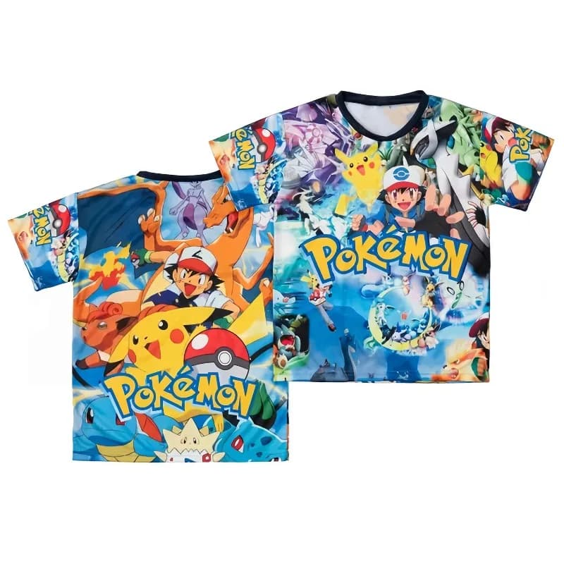 Football Shirt for Adults and Children Pokémon 2026 Quick Drying Pikachu Summer with 3D Printing, Sporty and Leisure - Warm Sale