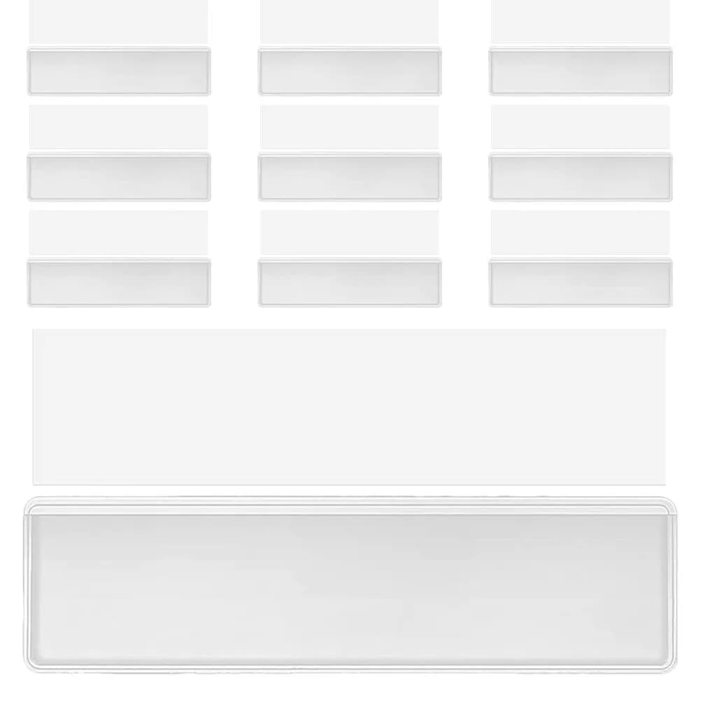 30 set di supporti per etichette in plastica trasparente autoadesivi per scaffali, supermercati, uffici, tasche trasparenti impermeabili per esposizione di cartelli
