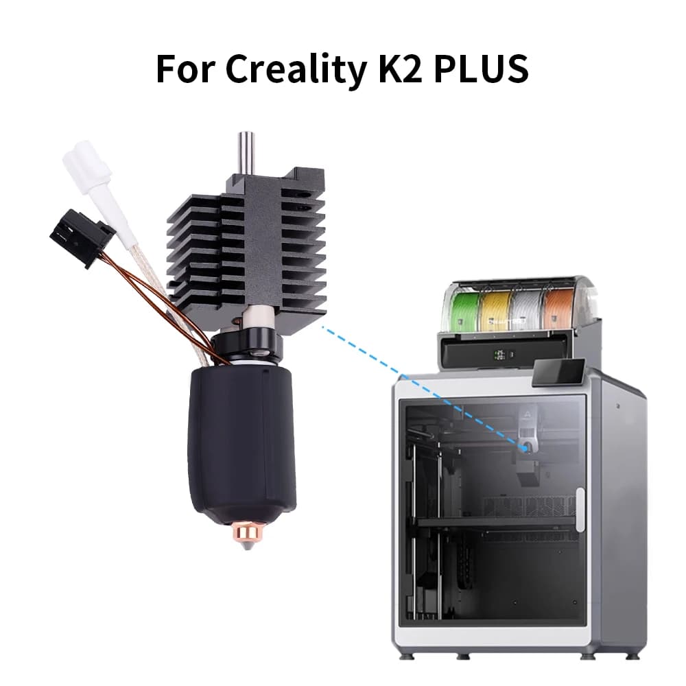 For Creality K2 Plus Ceramic Heating Block Hotend All Metal Quick Swap Nozzle Hardened Steel 350°C 600mm/s 3D Printer Part