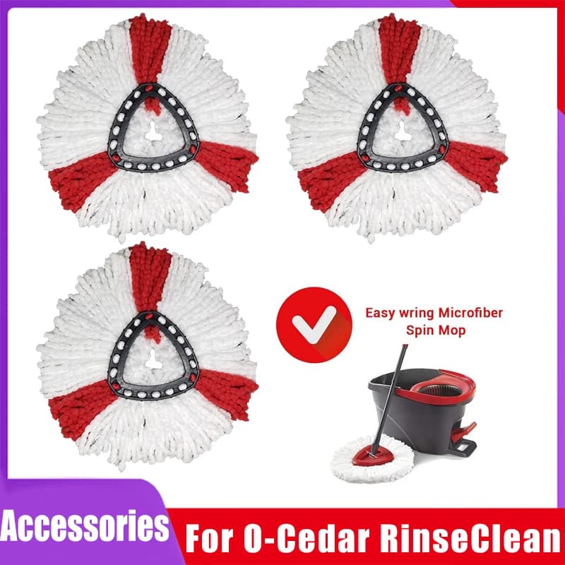 Testina di ricambio per mop compatibile con Vileda O-Cedar Ricariche per testine per mop in microfibra Accessorio per testine di ricambio per mop triangolare