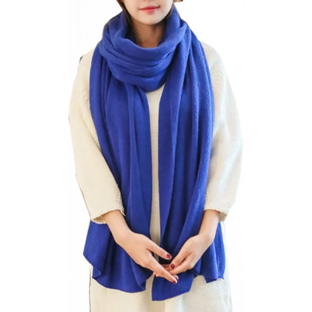 Set di sciarpe Infinity invernali calde da donna, sciarpa coperta, colore puro