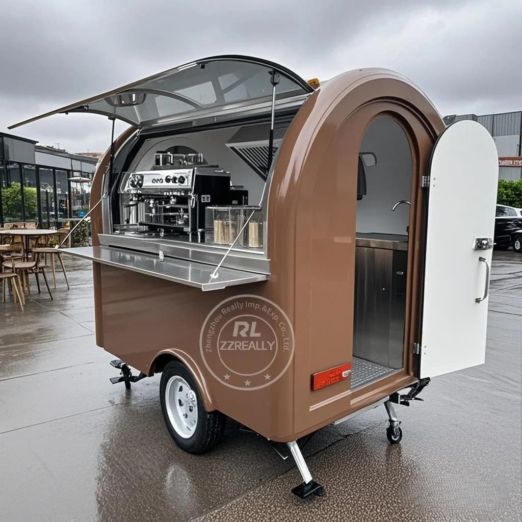 Rimorchio per catering da forno personalizzato da 10 piedi in acciaio inossidabile, contenitore per hamburger, ristorante, bar, bar, barista, camion per alimenti con attrezzatura