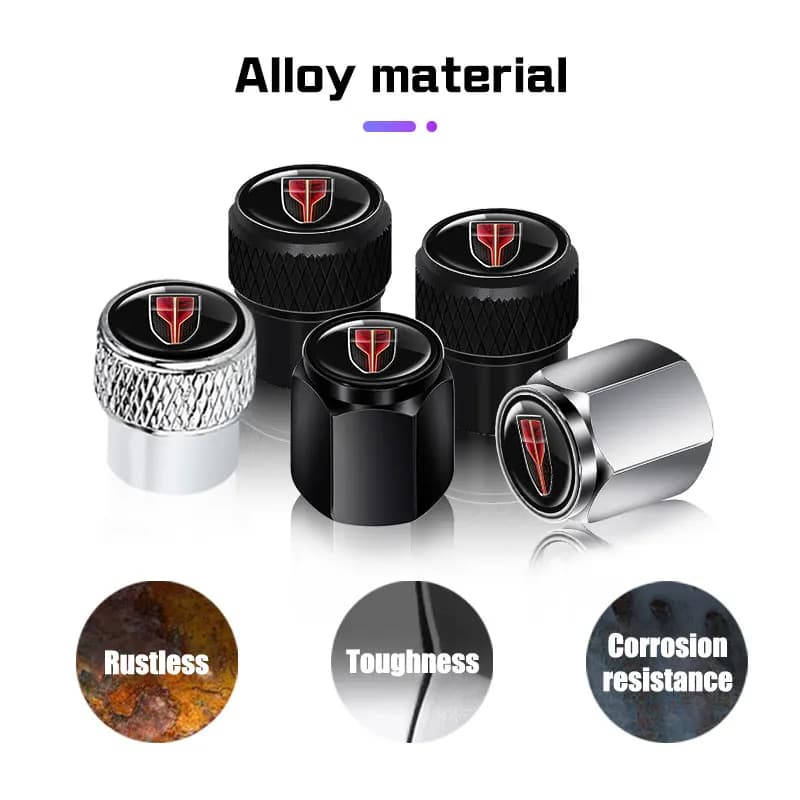 For Hongqi H9 HS5 H5 H7 H3 HS3 E-HS9 E115 HS7 4 pcs Auto Wheel Rubber Valve Pneumatic Stem Covers Airdust Waterproof Accessories