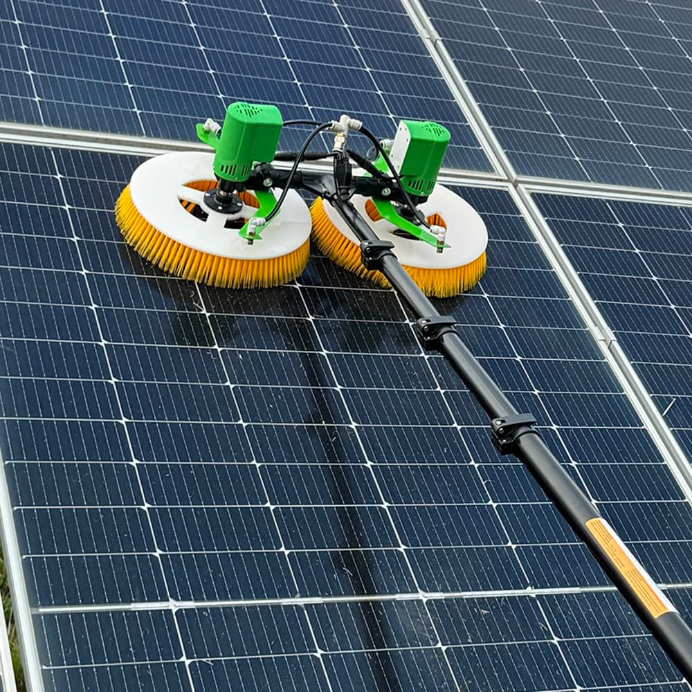 JIEPUSHI 7.5m Double-Head Electric Telescopic Pole Cleaning Brush Soft Brush for Solar Panels