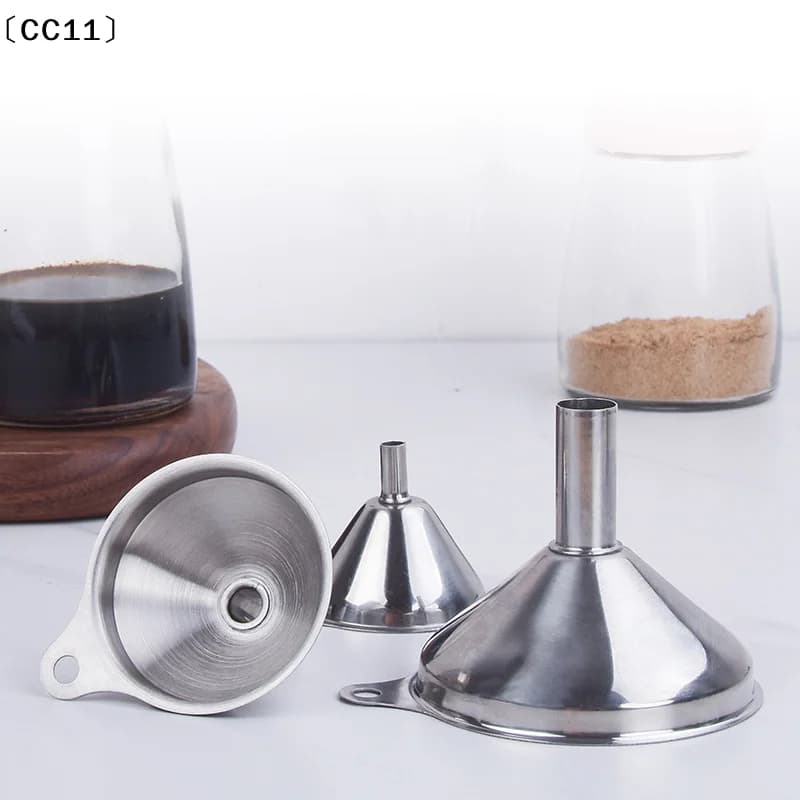 Set di imboccatori da cucina in acciaio inossidabile, imboccatori in metallo per uso alimentare per riempire bottiglie, imboccatori piccoli per spezie e oli essenziali〔CC11〕