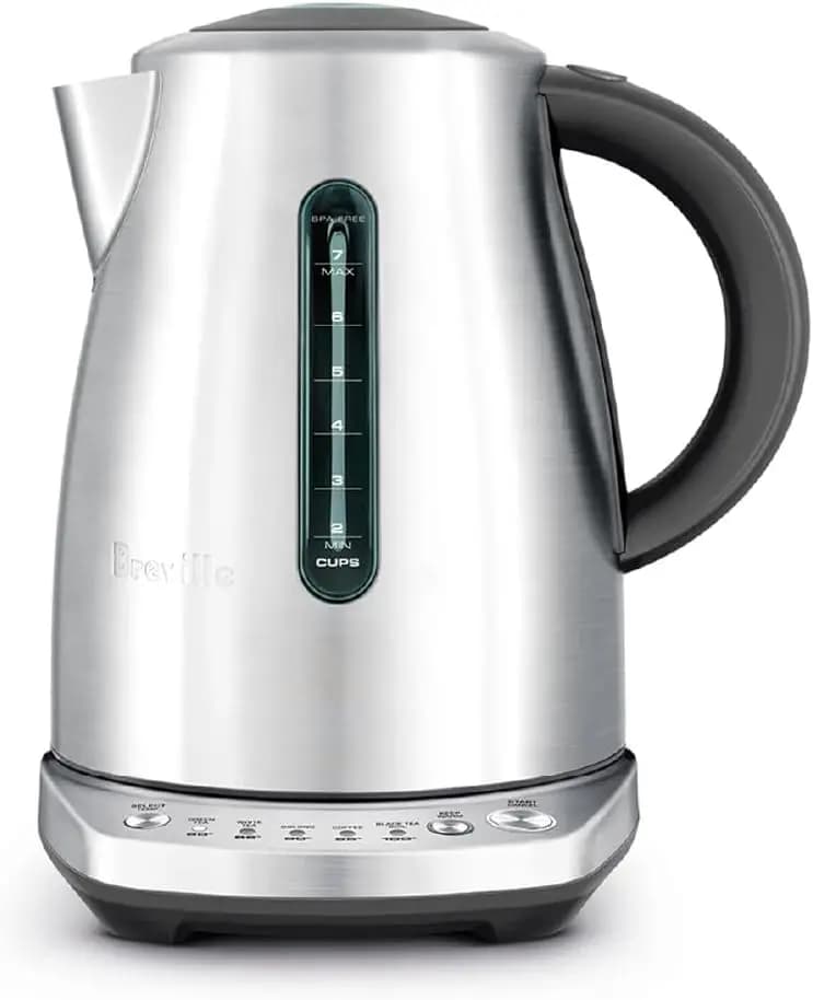 57 oz Temp Control Electric Kettle with Adjustable Heat Settings, Stainless Steel Finish, Fast Boiling Water Heater for Home