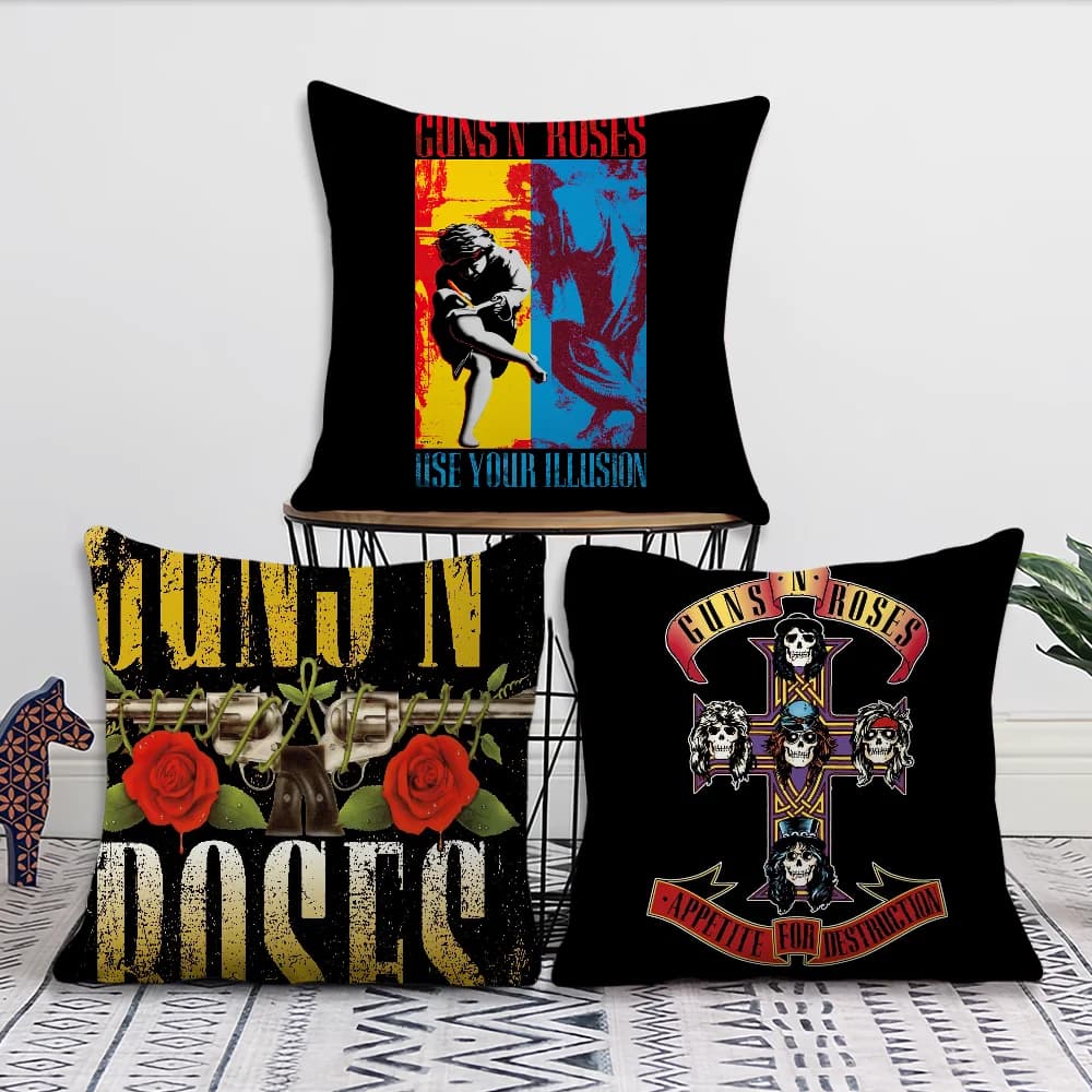 G-Guns N Roses Use your illusion Pillow Federation Living Room Sofa Bedroom Headboard Back cushion Square cushion Piston time