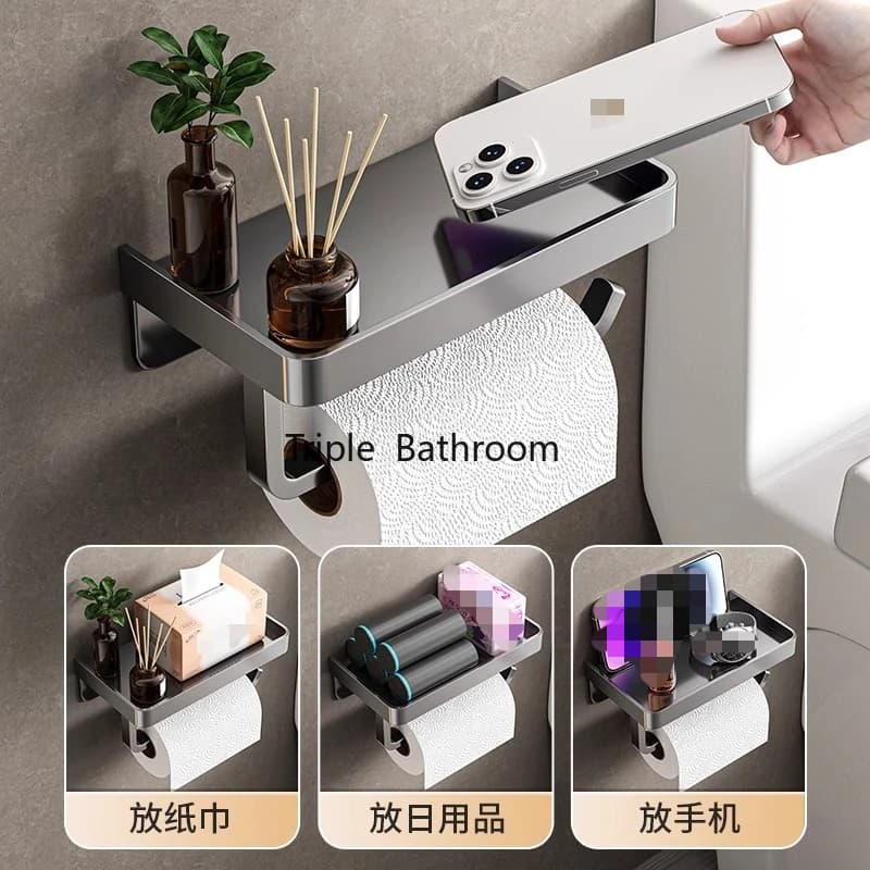 Porta fazzoletti in acciaio inossidabile Porta carta igienica per hotel Portaoggetti per carta a parete Installazione punzonatrice Accessori per il bagno