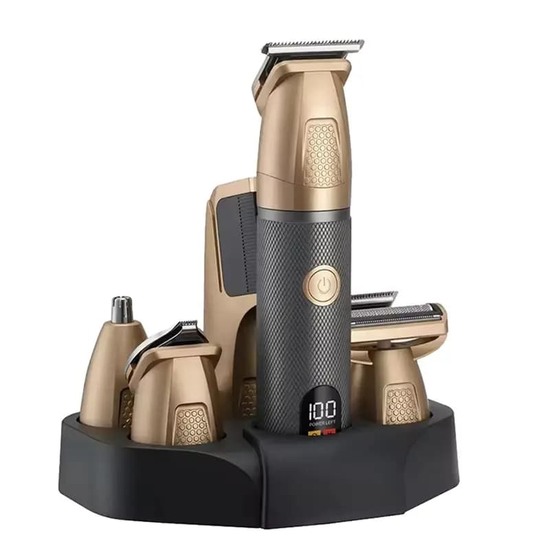 HOT SALE-YJ-101 Rechargeable Electric Razors With Charging Base IPX6 Body Beard Foil Face Shaver Hair Trimmer 6 In 1 For Men 20M