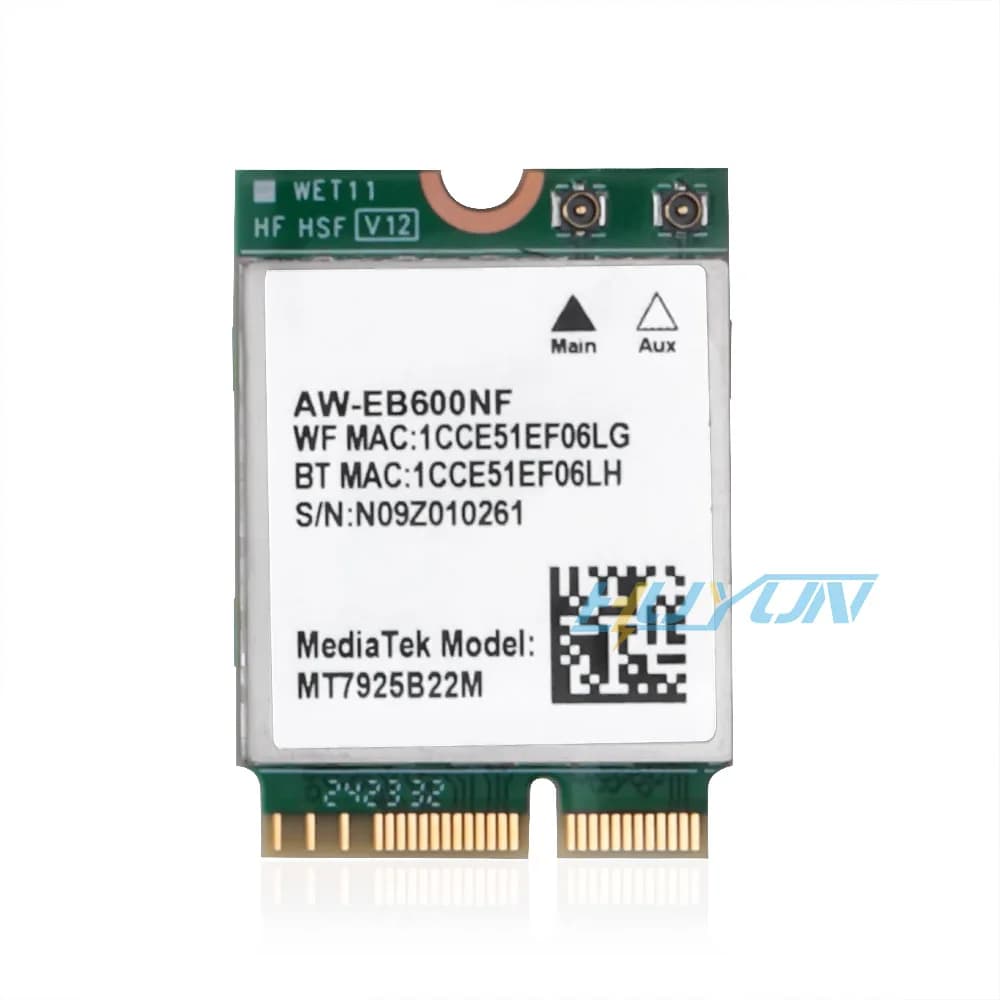 M.2 NGFF WiFi 7 Card MTK7925 Tri-Band WiFi Bluetooth Card con antenne interne