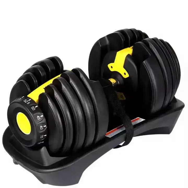 Nuovo Set di Manubri Regolabili, Vendita all'Ingrosso, Ecologici, 24KG/50Lbs, Rivestiti in Gomma, Portatili, Regolazione Rapida, per Palestra e Fitness