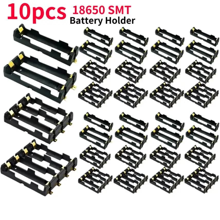 1-10 pz 18650 SMT Supporto Della Batteria 18650 SMD Scatola di Batteria Con Perni In Bronzo Batteria Ricaricabile Supporto Clip custodia custodia Accumulatori e caricabatterie di riserva