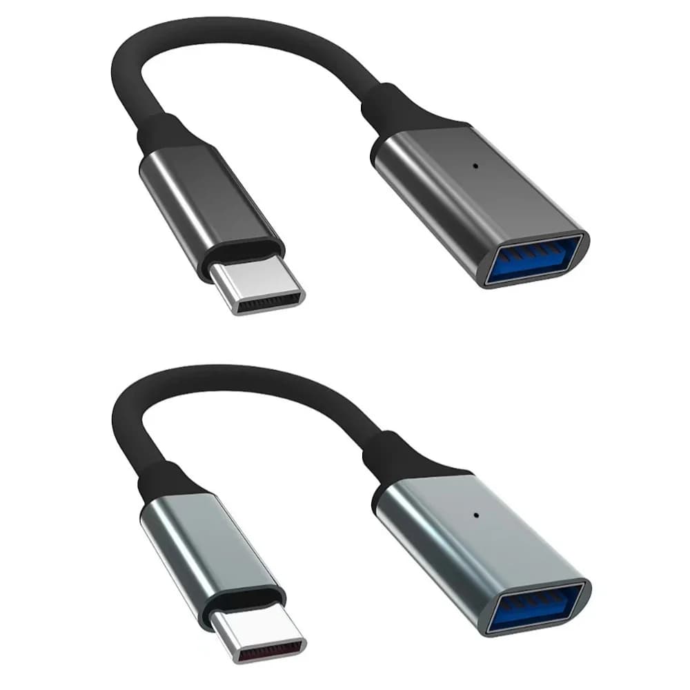 2pack High-Speed USB-C Connector USB 3.0 to Type-C OTG Adapter Cable for Smartphones & Tablets, Phone Adapter