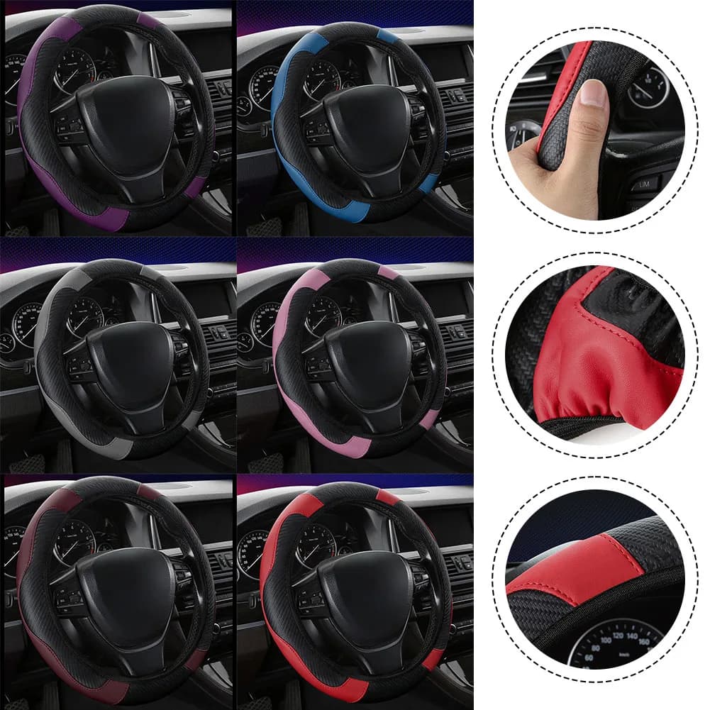 Esperienza di guida confortevole Coprivolante in fibra di carbonio Texture morbida per il comfort delle mani Design elegante per i veicoli