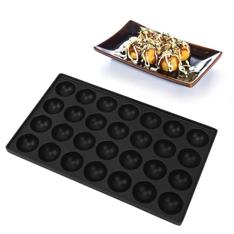 Anti-adhesive pan for Takoyaki at 28 Holes, for Polpo Meat, Quail eggs