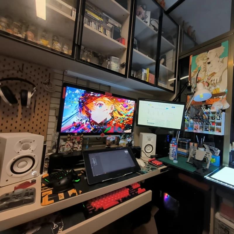 ‌ Supporto per monitor premium, organizer da tavolo a doppio cassetto, base ergonomica per laptop, ripiano da ufficio in lega antiruggine